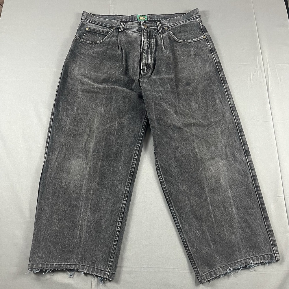 Vintage U Jeans Black Baggy Jeans Mens 36x24 Black Pipes Jnco Style Jeans Baggy